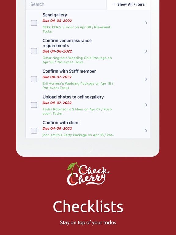 Check Cherry iPad screenshot 6 - Business app