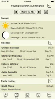 clock and almanac iphone screenshot 2