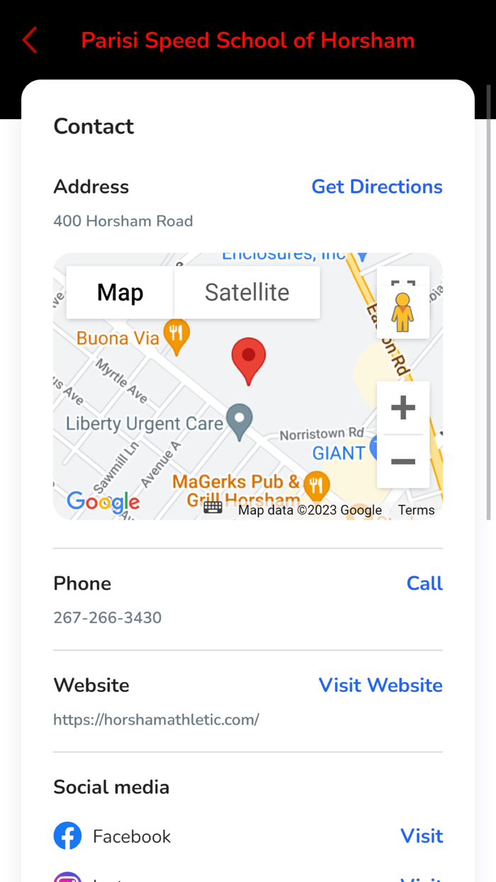 Parisi Speed School of Horsham