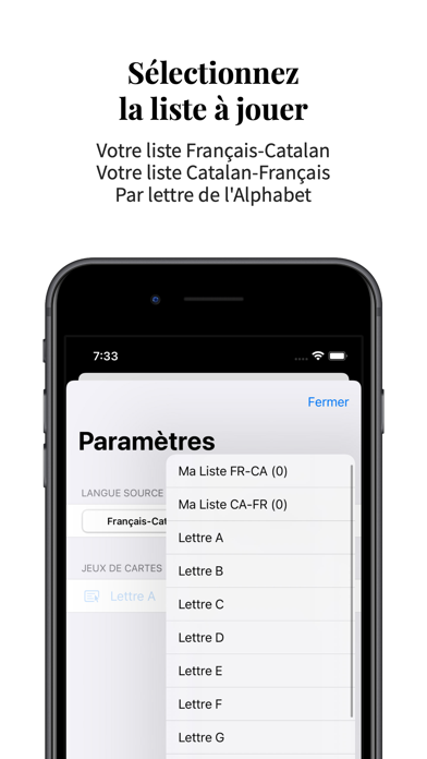 Vocabulaire Catalan-Français Screenshot