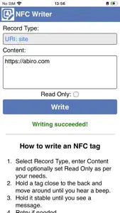 Abiro NFC Writer screenshot #4 for iPhone