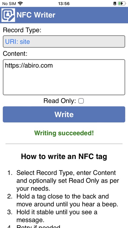 Abiro NFC Writer screenshot-3