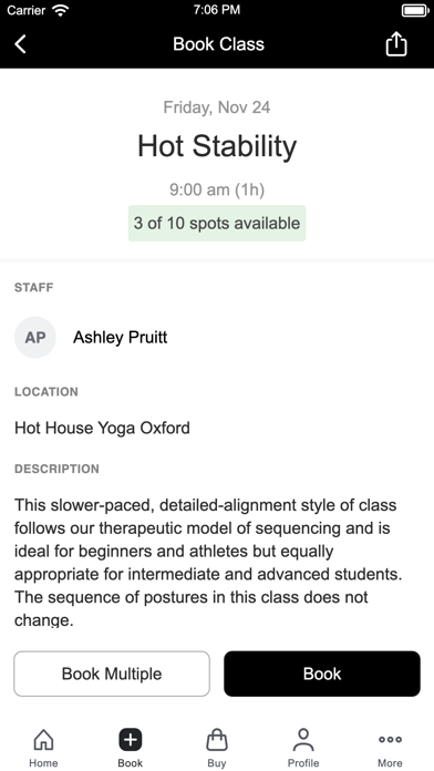Hot House Yoga Oxford Screenshot