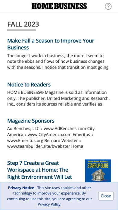 Home Business Magazine Screenshot