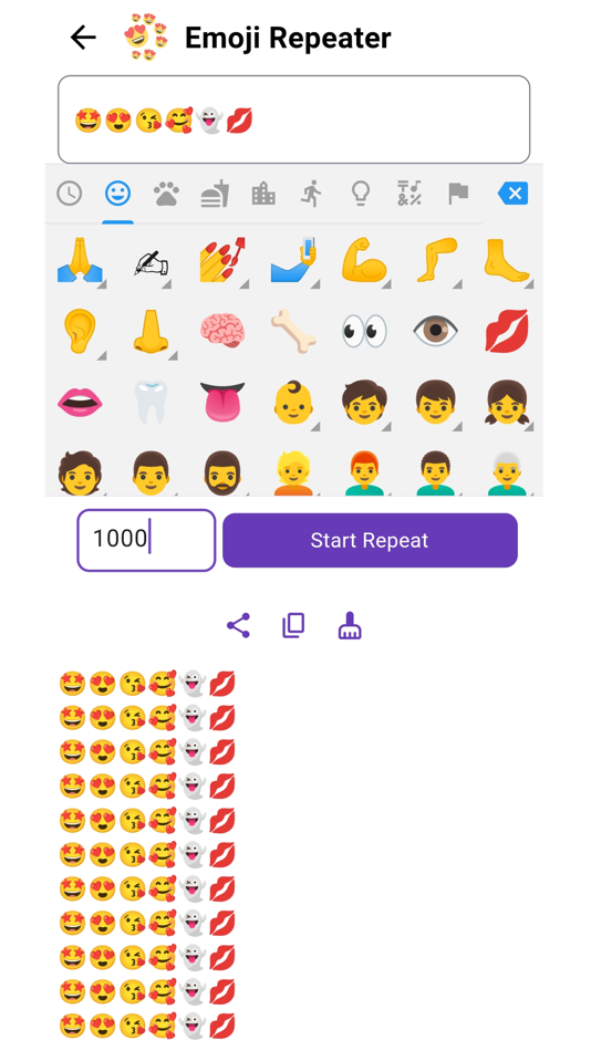 #4. Emoji Bomber & Text Repeater (iOS) By: Zaheer udeen Babar