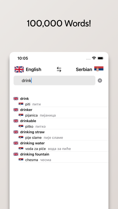 Serbian-English Dictionary Screenshot