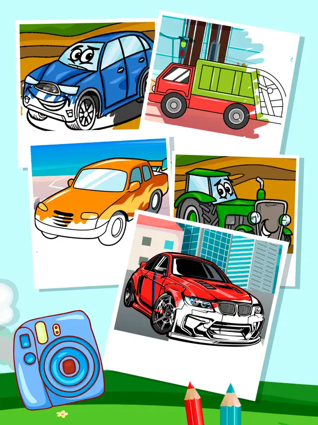 Magic Cars Coloring Pages Pack4+_2