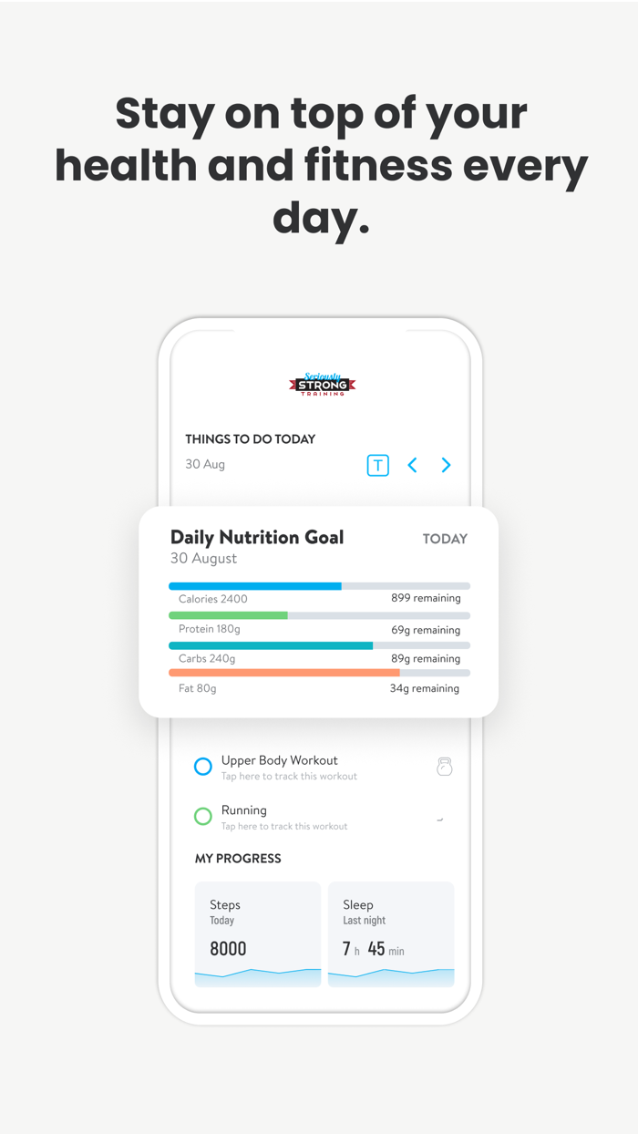 Seriously Strong Training App