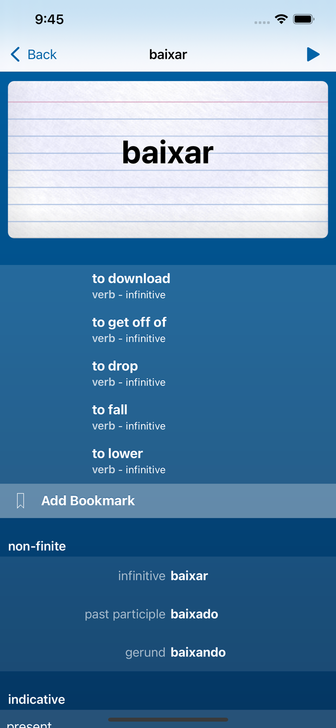 Portuguese Verbs Trainer
