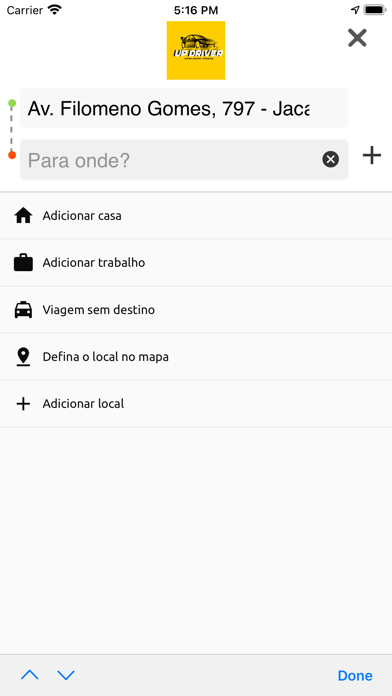 Rapidcar - Passageiro Screenshot