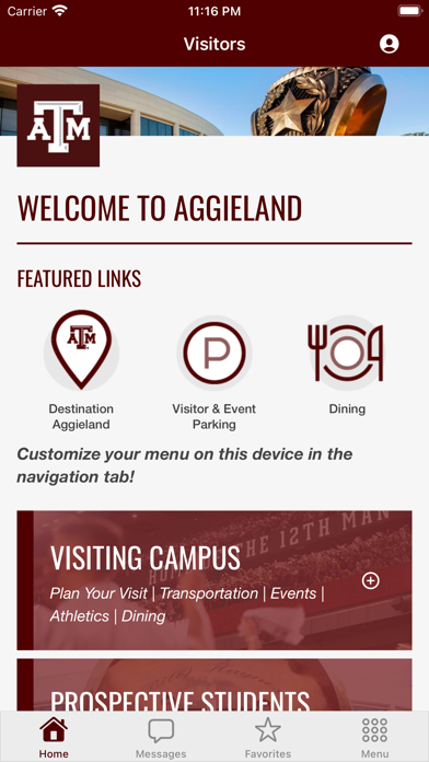 Texas A&M University Screenshot