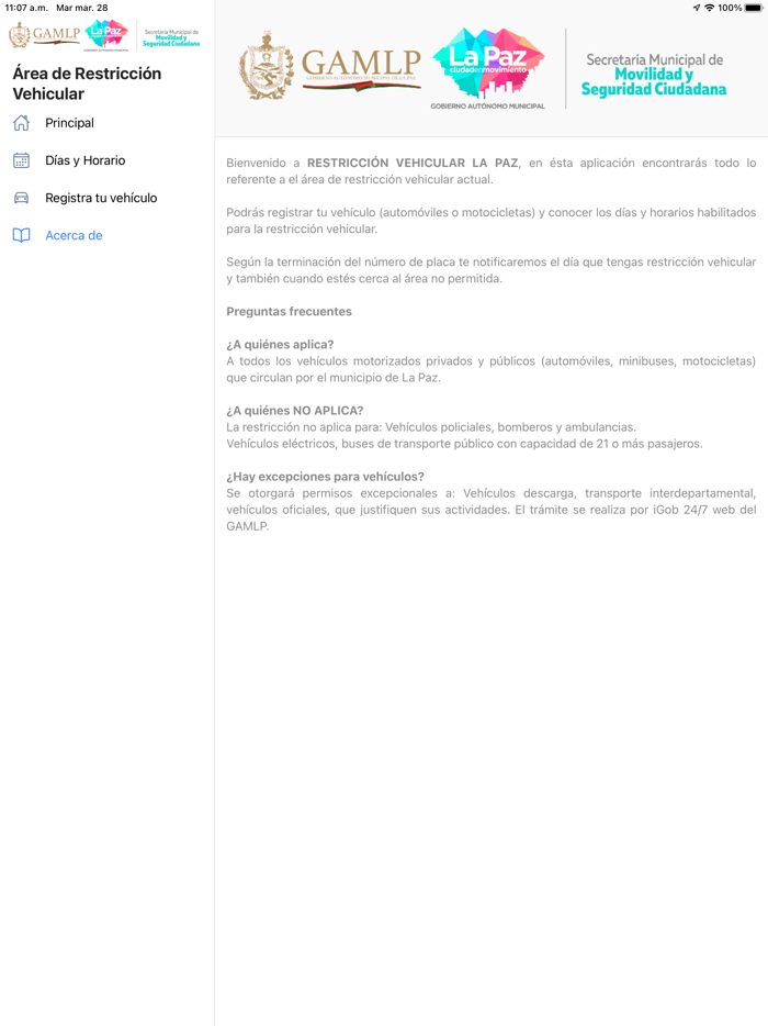 Restricción Vehicular La Paz