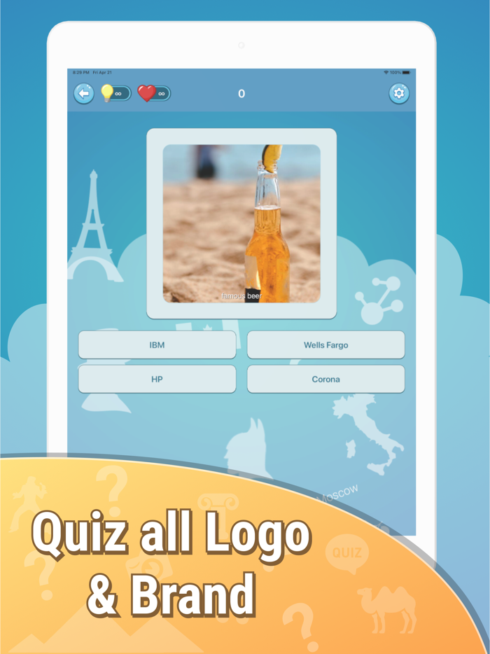 Logo and brand quiz world game