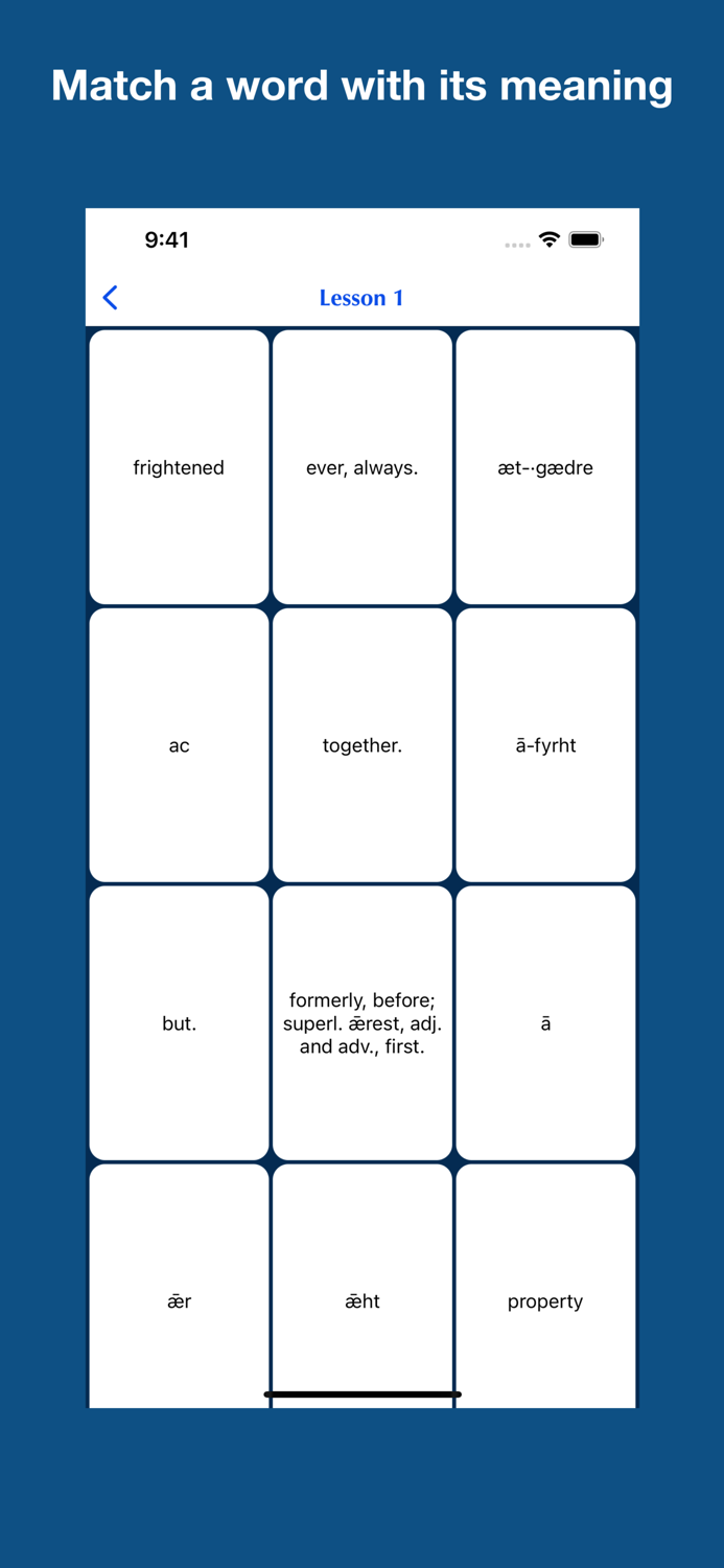 Old English Glossary