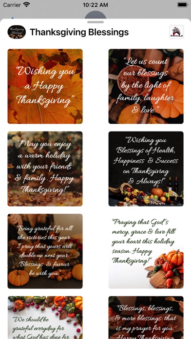 Thanksgiving Blessings Screenshot