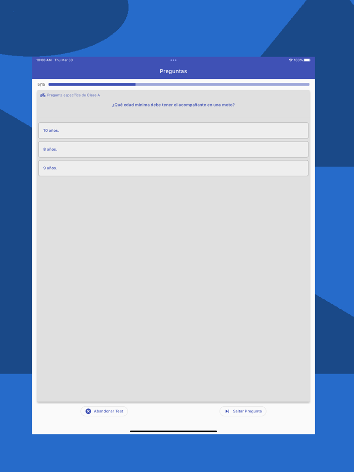 Examen de conducir Motos