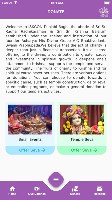 ISKCON Punjabi Bagh Screenshot