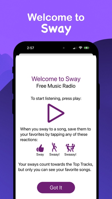 Sway - Music Radio Screenshot