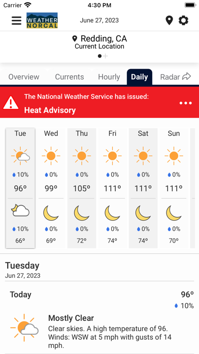 Weather NorCal Screenshot