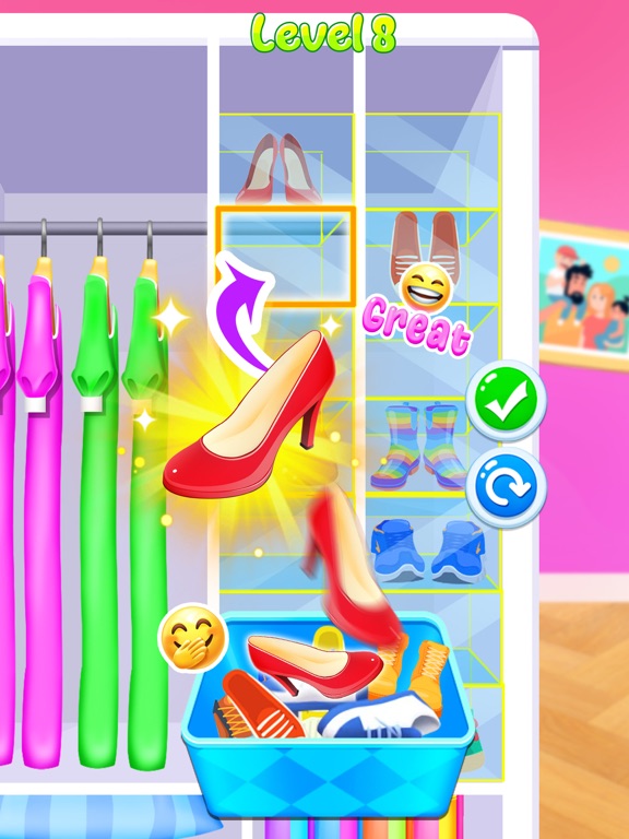 Fill the Closet - Organize Fun iPad screenshot