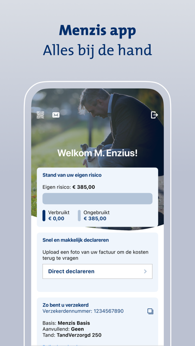 Menzis app Screenshot
