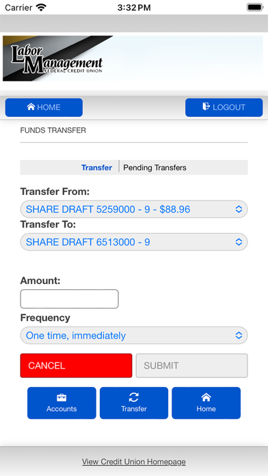 Labor Managaement FCU Screenshot