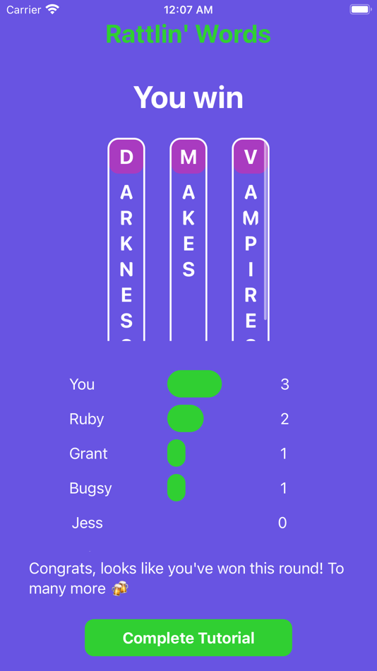 #4. Rattlin' Words (iOS) 由: Evan Tilley
