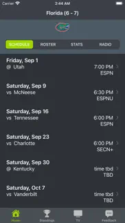 florida football schedules iphone screenshot 1