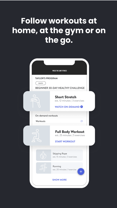 Press The Limit Fitness Screenshot