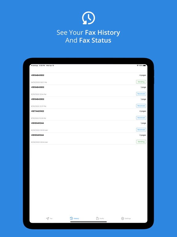 Safe Fax - Scan & Fax Fast iPad screenshot 6 - Business app
