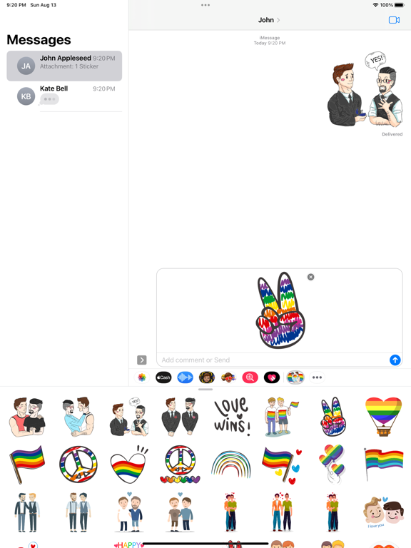 Screenshot #5 pour Between Gay Pride Stickers