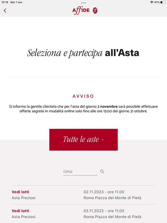 Affide iPad screenshot 5 - Business app