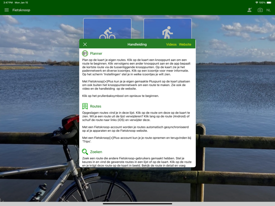 Fietsknoop fiets en wandel app iPad app afbeelding 7
