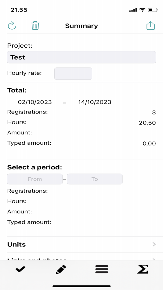 #2. Time Recording - Entry (iOS) 由: Pixilog ApS