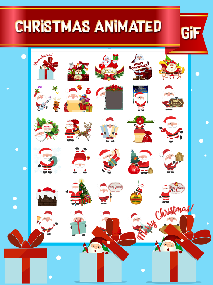 Happy Santa Animated Stickers