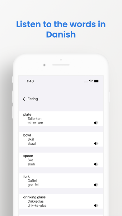 Danish Phrasebook Screenshot