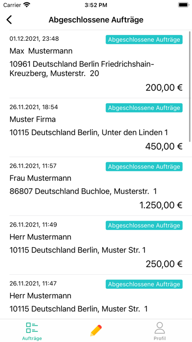 DeinAuftrag Screenshot