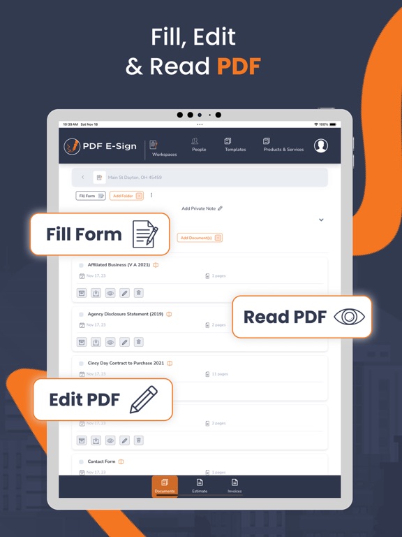 PDFEsign.com PDF E-Sign iPad screenshot 2 - Productivity app