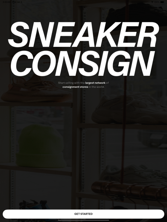 Sneaker Consign iPad screenshot 1 - Business app