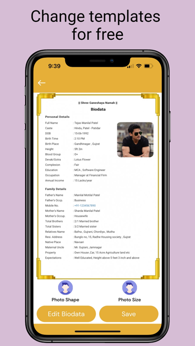 Marriage BioData Maker Screenshot