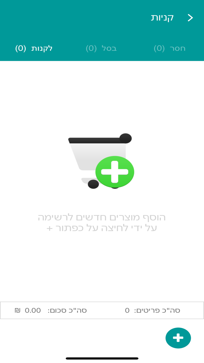 קניינית - רשימת קניות