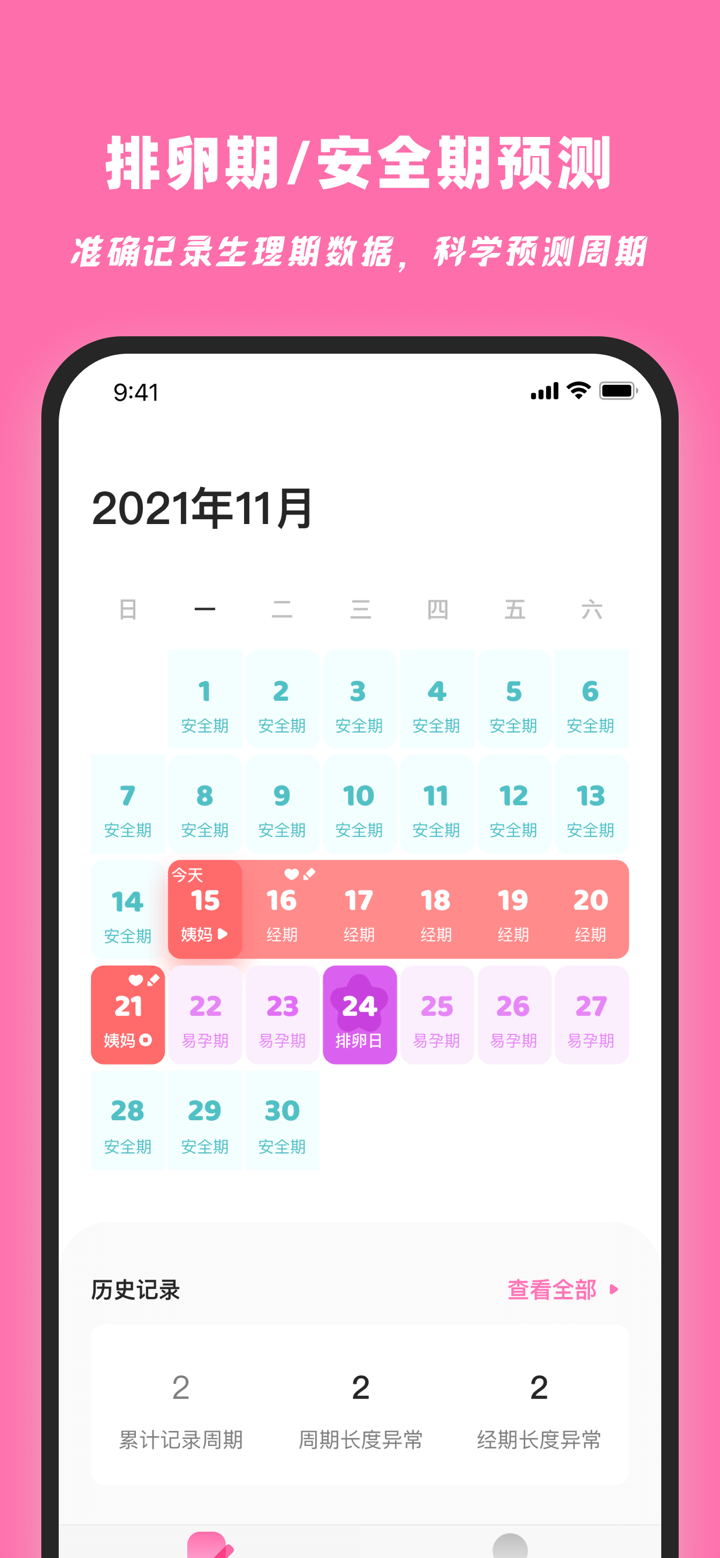 AI经期-月经大姨妈期预测排卵试纸验孕棒识别跟踪记录健康助手 screenshot 2