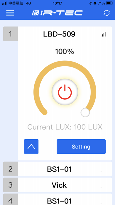 IR-TEC sensor config Screenshot