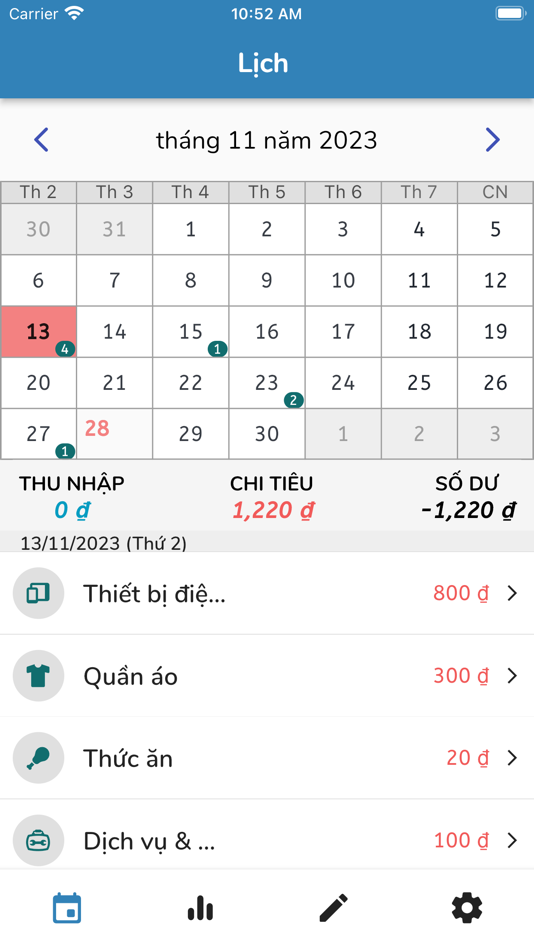 #1. Tracker: Expense Management (iOS) 由: Luong Tran Minh