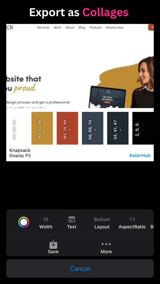 #5. KolorHub: Color Palette Studio (iOS) By: Hayk Ghazaryan