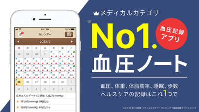 血圧ノート-血圧変化を記録！自動でグラフ化-のおすすめ画像1