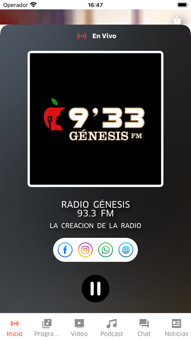 Radio Génesis 93.3 FM Screenshot