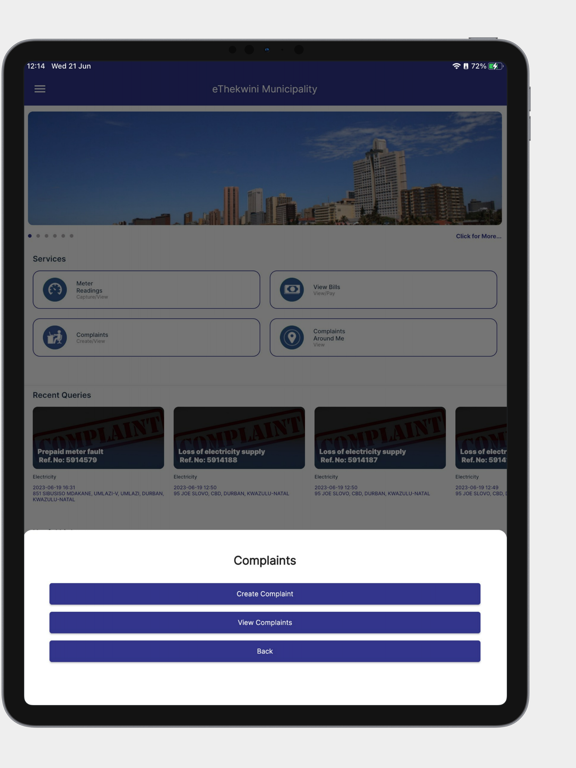 eThekwini Municipality App iPad screenshot 4