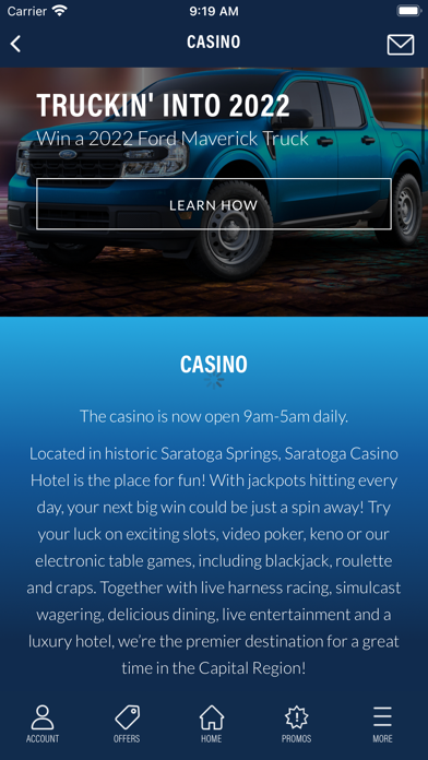Saratoga Casino Hotel Screenshot