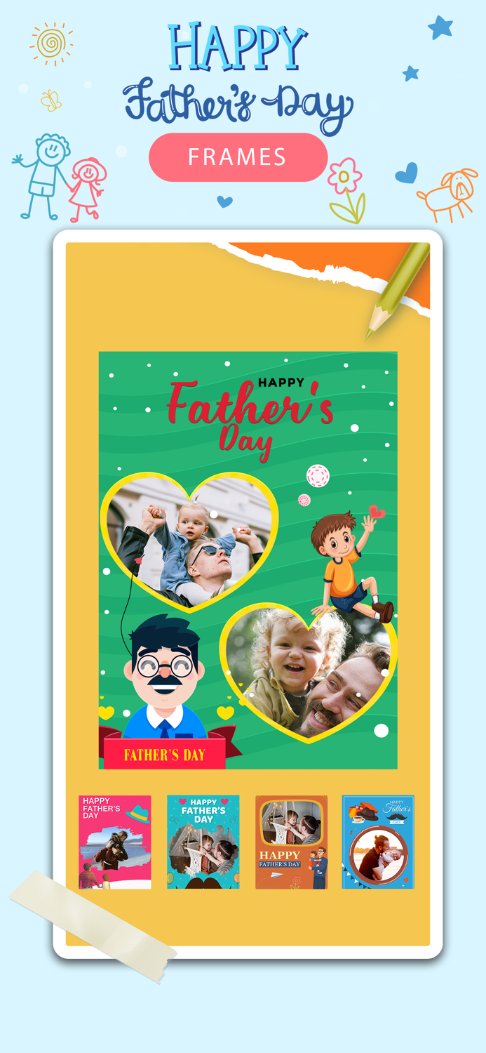 Happy Fathers day photo frame